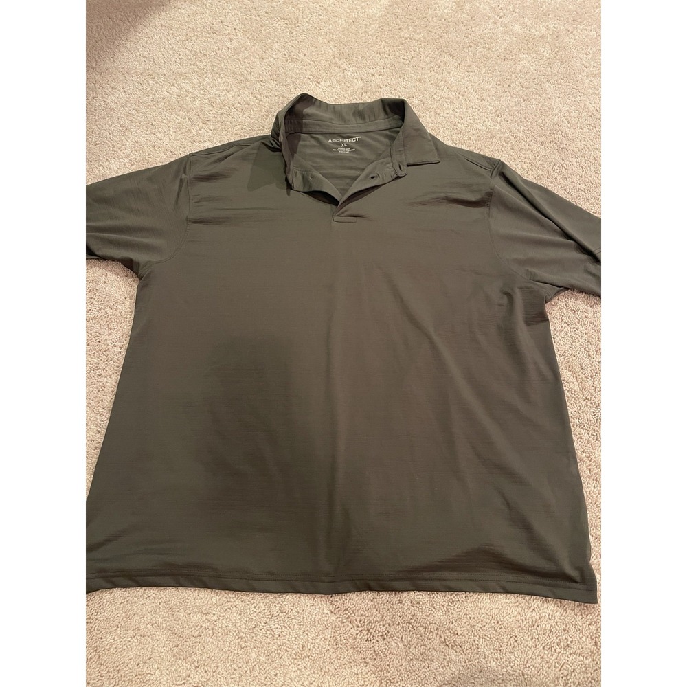 Architect Men's Polo Shirt XL Olive Green Performance Short Sleeve Golf